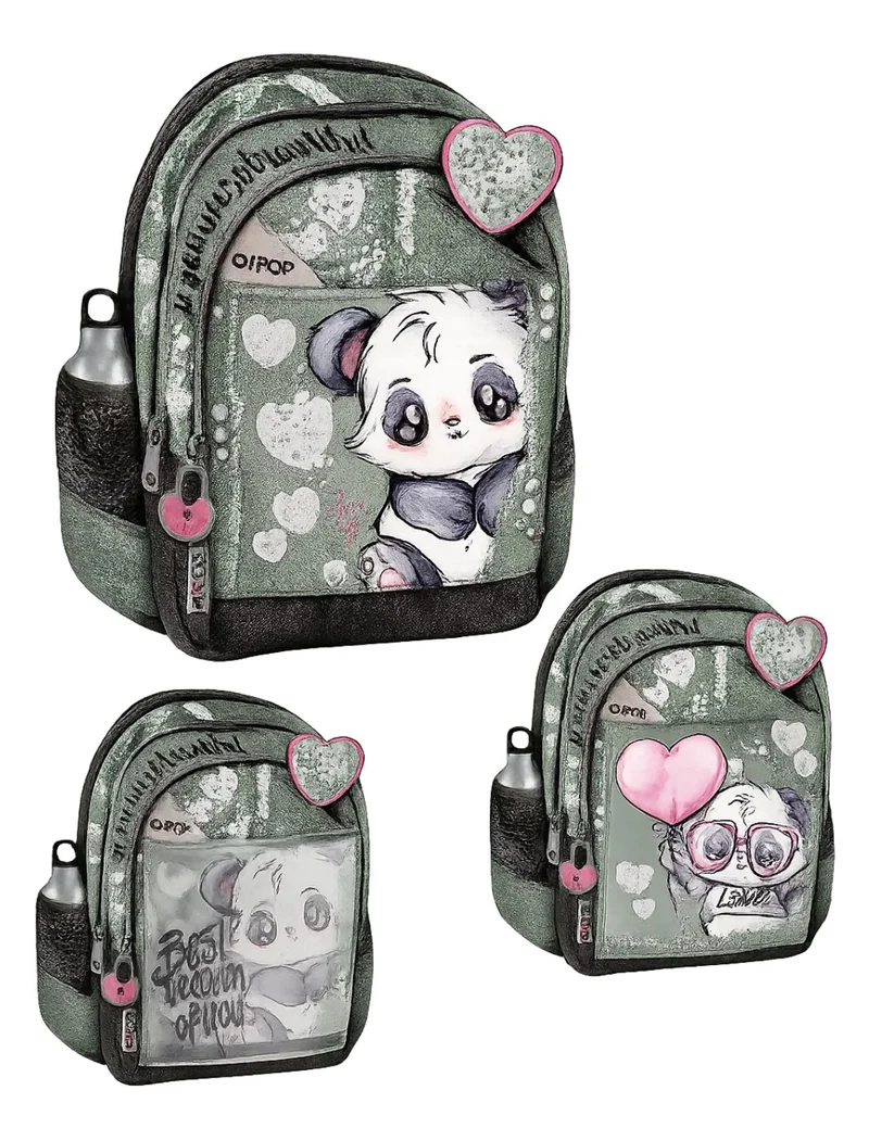 Zaino Scuola 3 Scomparti Intercambiabile GoPop Round Panderful