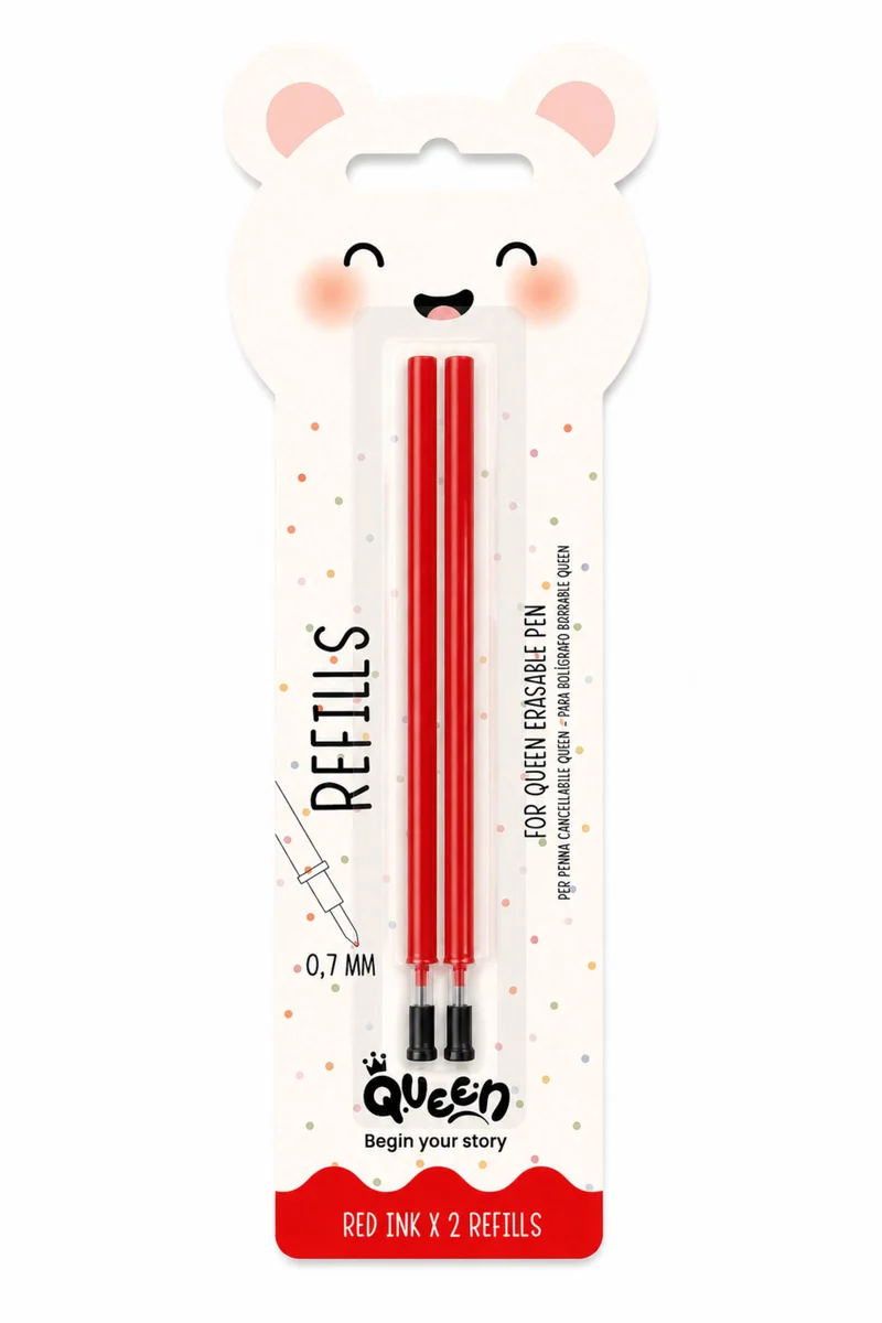 Refill Rosso Penna Gel Cancellabile Queen 2pz