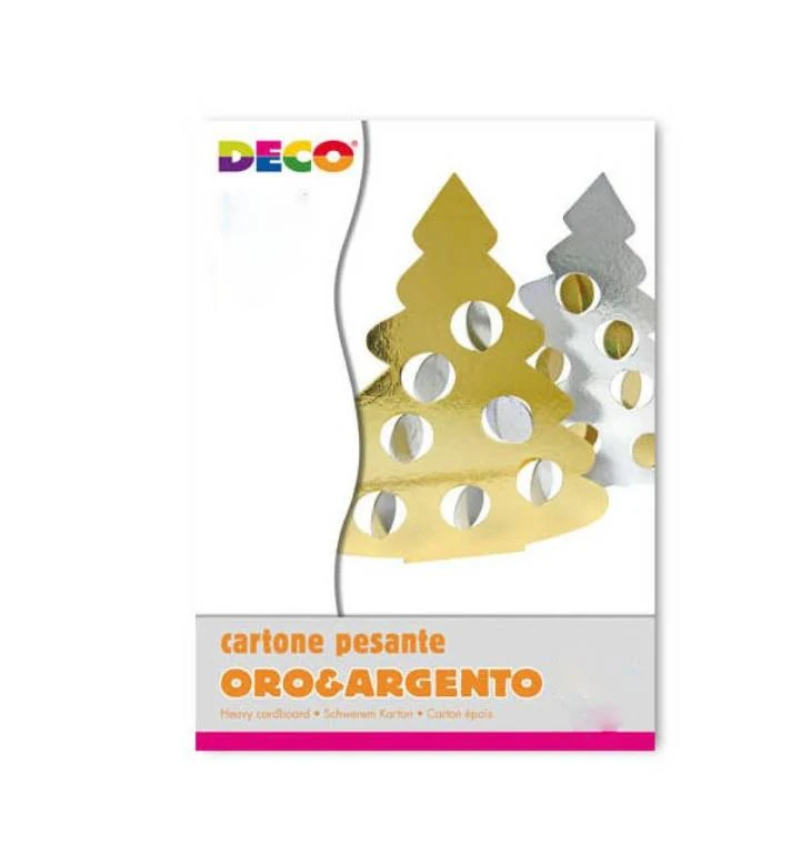 Cartoncino Pesante Oro E Argento Assortito 23x33cm