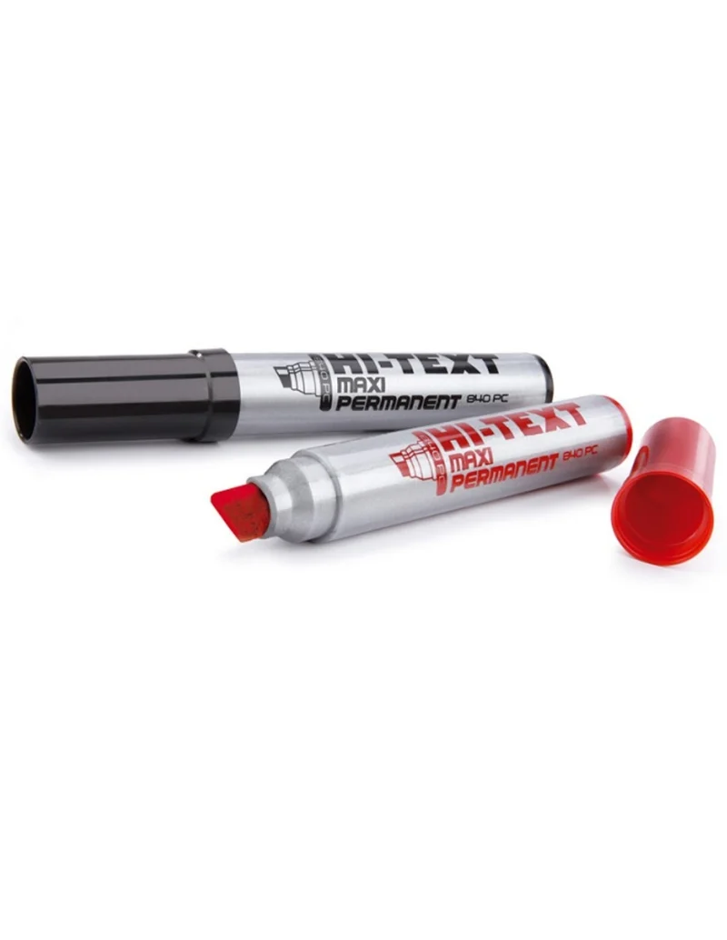 Marcatore Permanente XL Hi Text Punta Scalpello Rosso