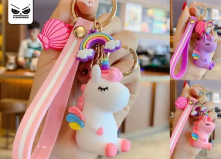 Portachiavi Unicorno in PVC - Assortito