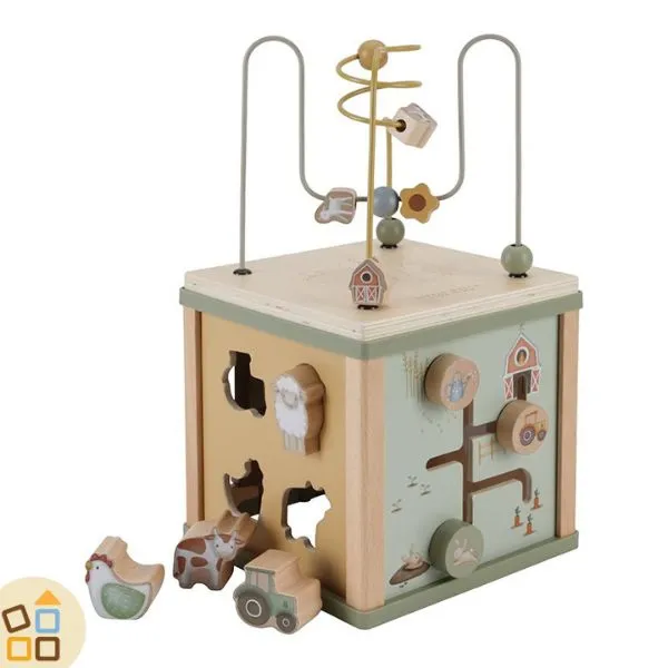 CUBO MONTESSORI ATTIVITA', VERDE LITTEL FARM