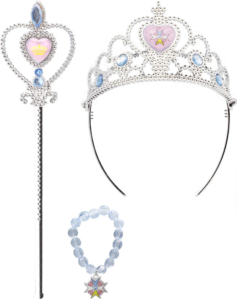 Set 3pz. Scettro Corona E Bracciale Ordine Delle Principesse Dei Cuori