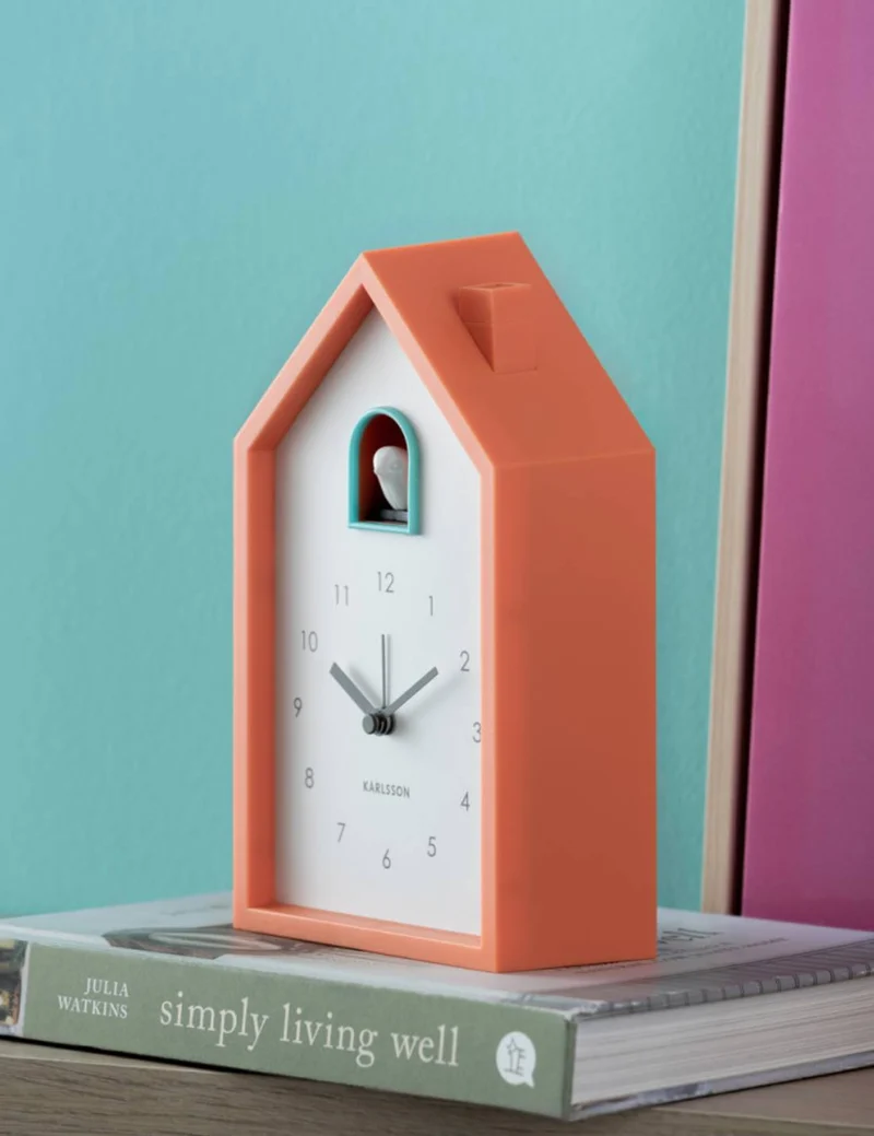 Orologio Da Tavolo Moderno A Cucù In ABS Arancione