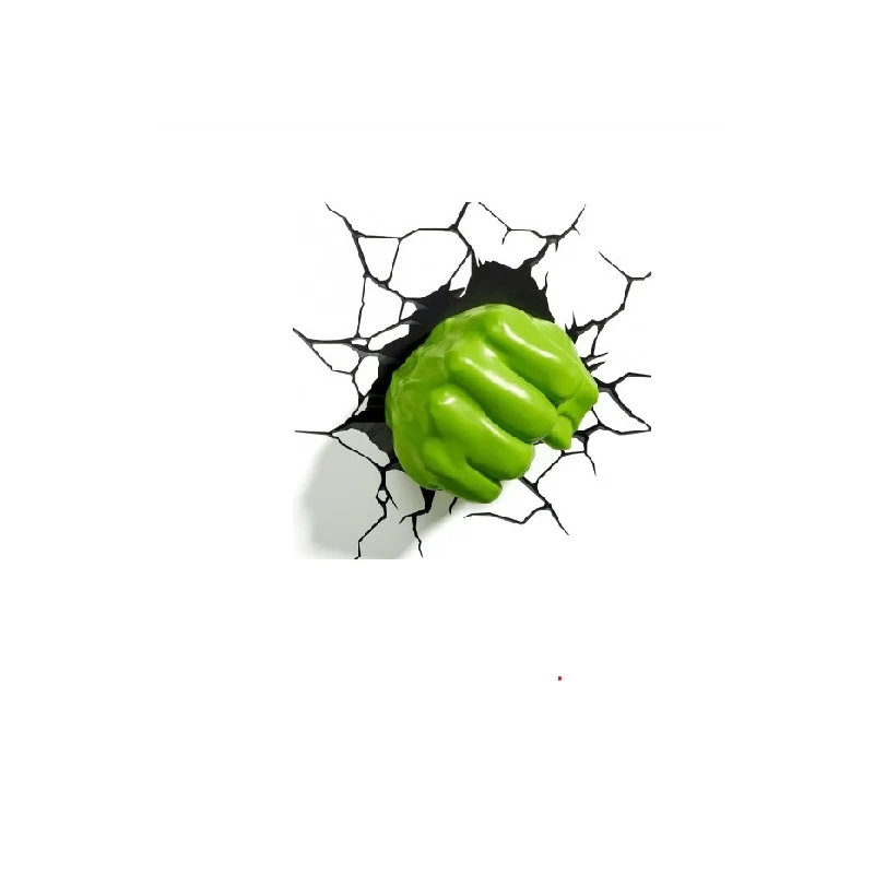 Lampada Led Da Muro Marvel Hulk Pugno