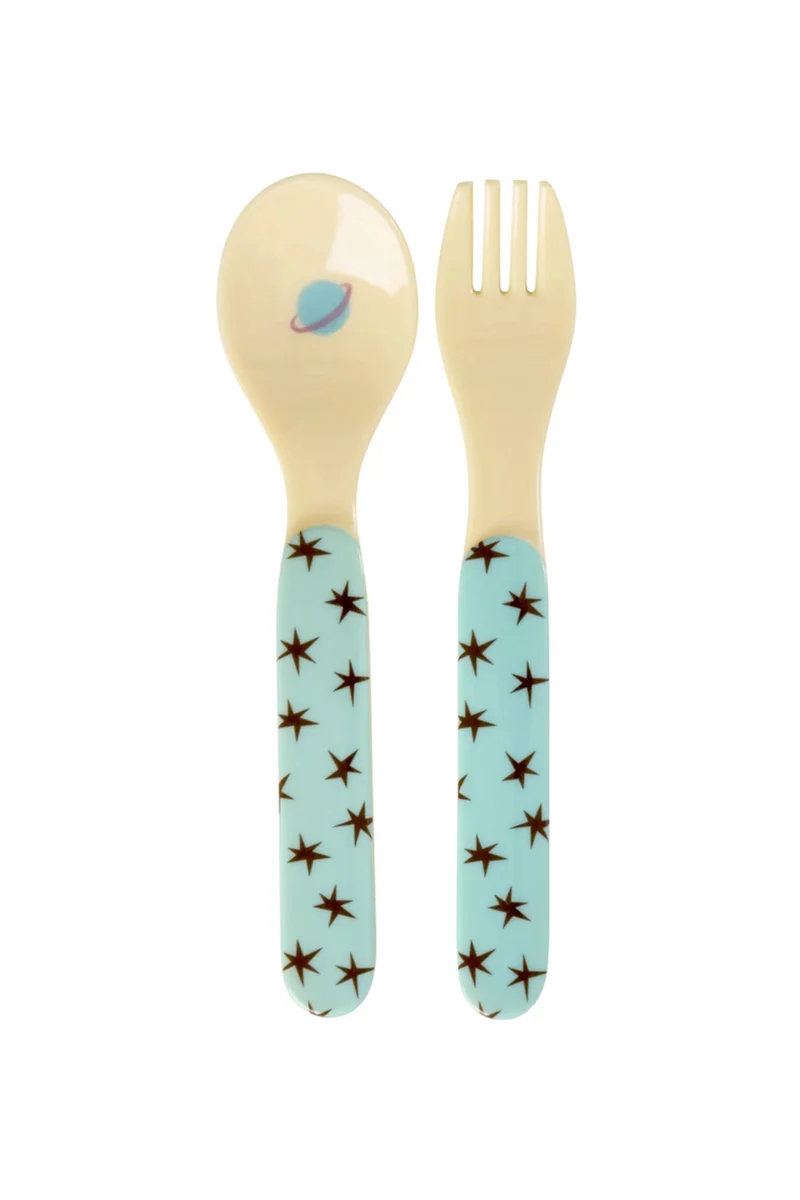 Rice Posate Per Bambini In Melamina Dogs In Space