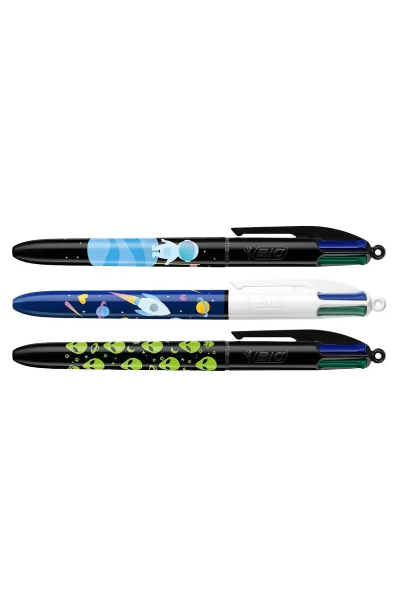Set 3 Penne Bic Space 4 Colori