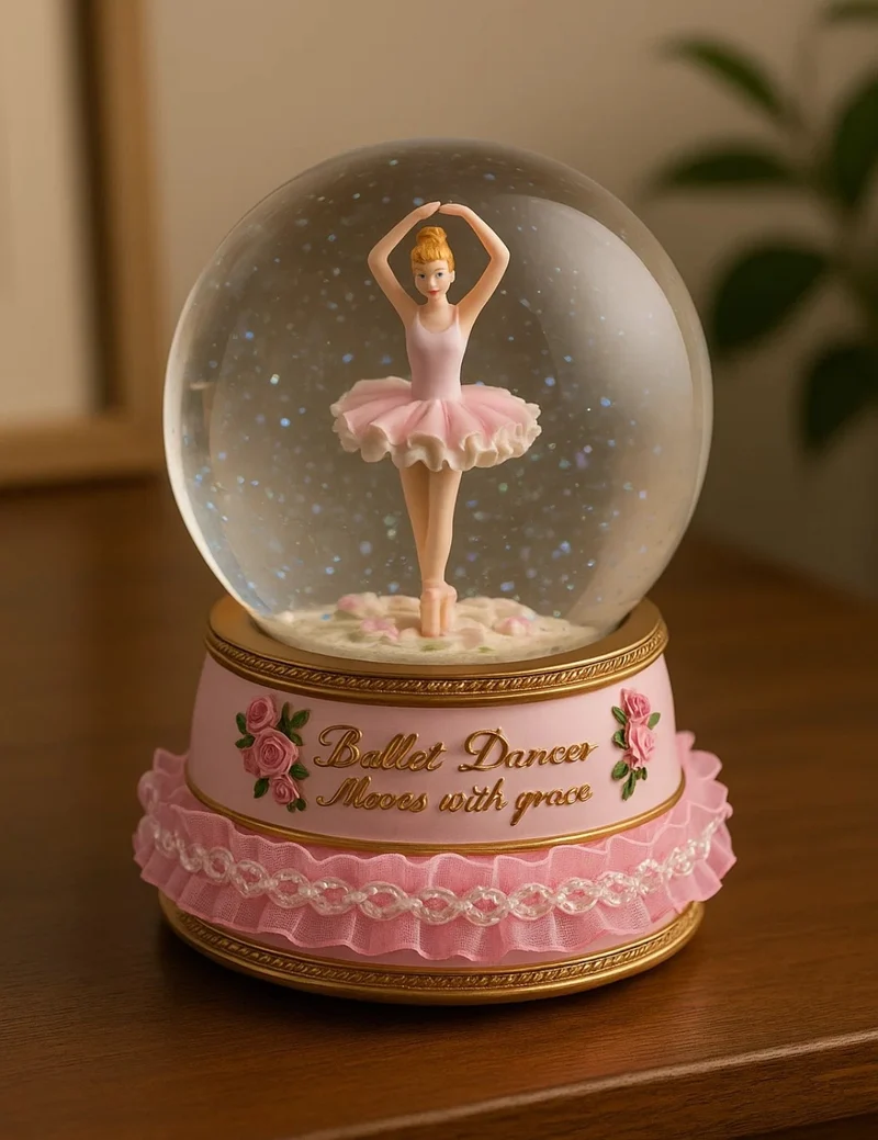 Carillon Sfera Di Vetro Ballerina Danzante