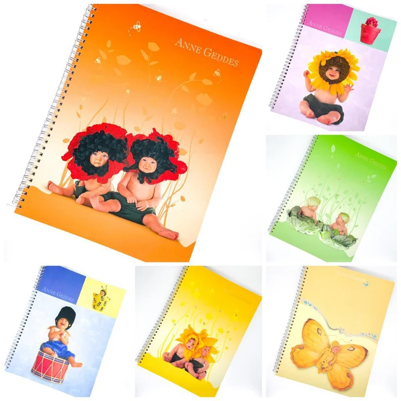 Anne Geddes Maxi Quaderno A4 Spiralato Fantasie Di Bambini 80g