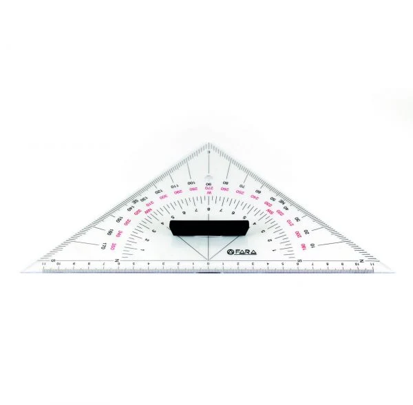 Squadretta Nautica In Plastica 45x26cm Con Impugnatura Removibile