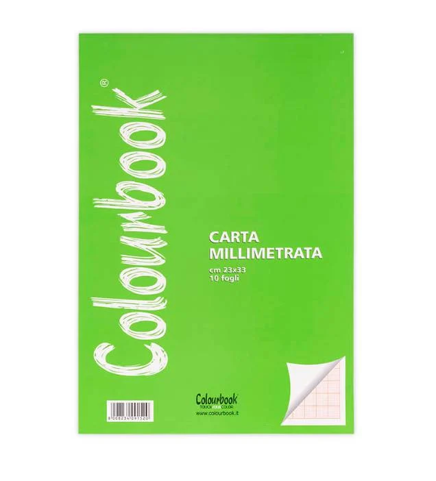 Colourbook Blocco Carta Millimetrata 23x33cm