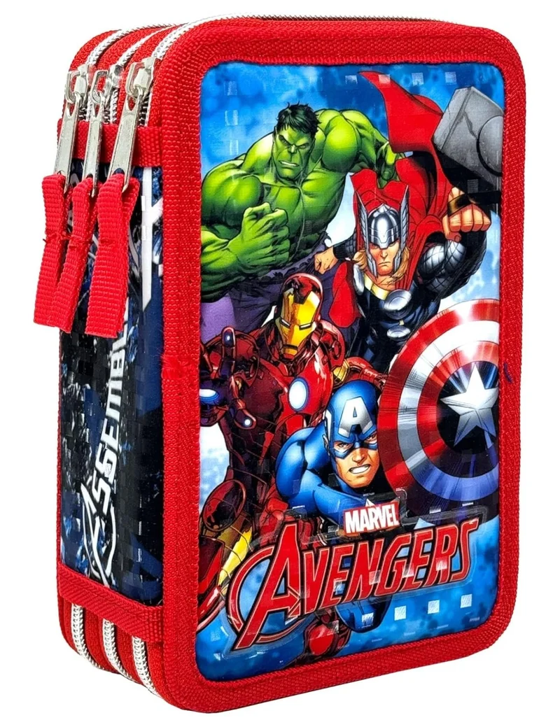 Astuccio Completo 3 Zip New Marvel Avengers