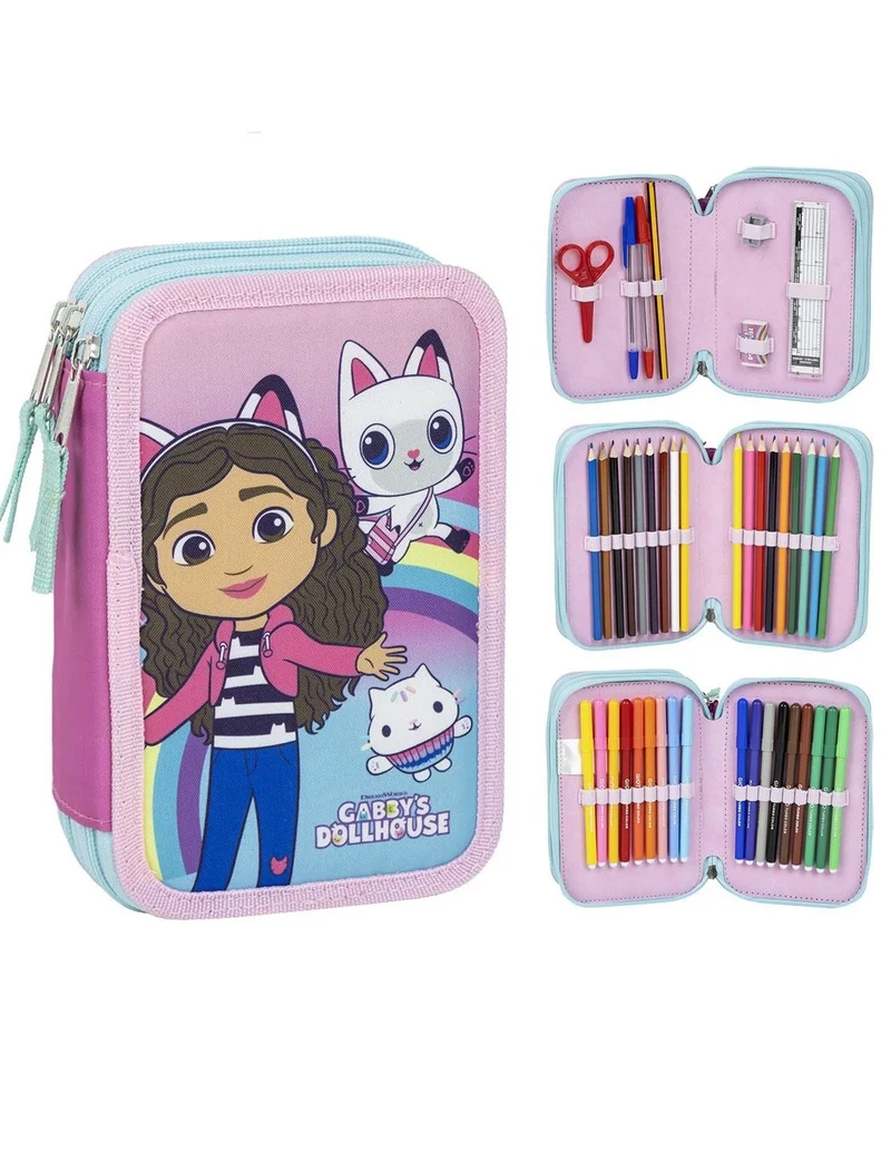 Astuccio Completo 3 Zip Gabby's Dollhouse