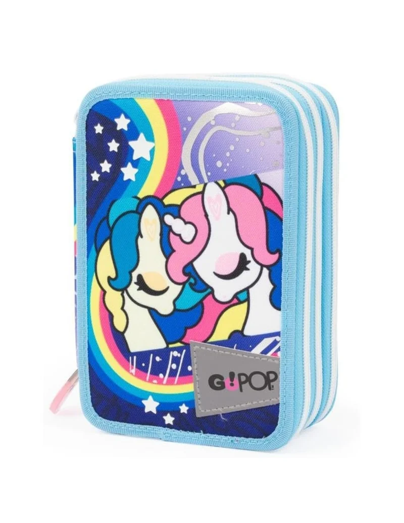 Astuccio Completo 3 Zip Go Pop New Unicorno