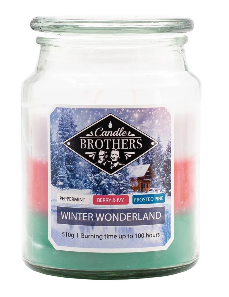 Candela Profumata In Vetro Candle Brothers 510gr - Winter Wonderland
