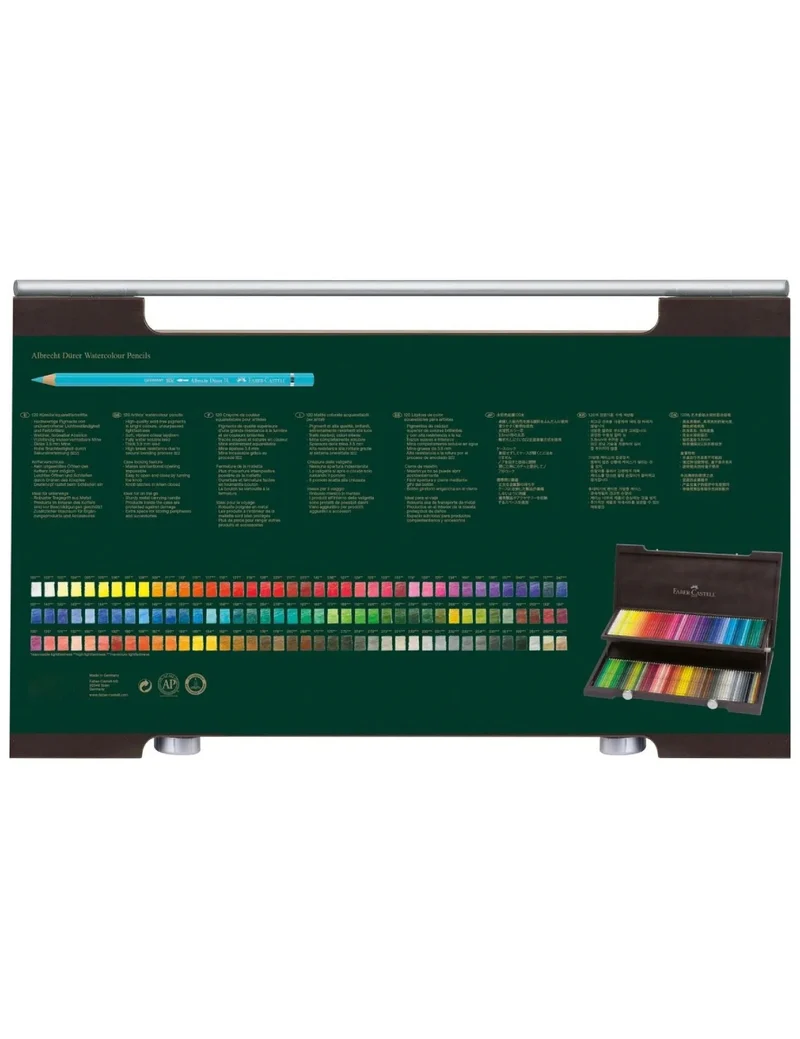Set Matite Acquerellabili Albrecht Dürer Faber Castell Valigetta In Legno Con 120 Pezzi