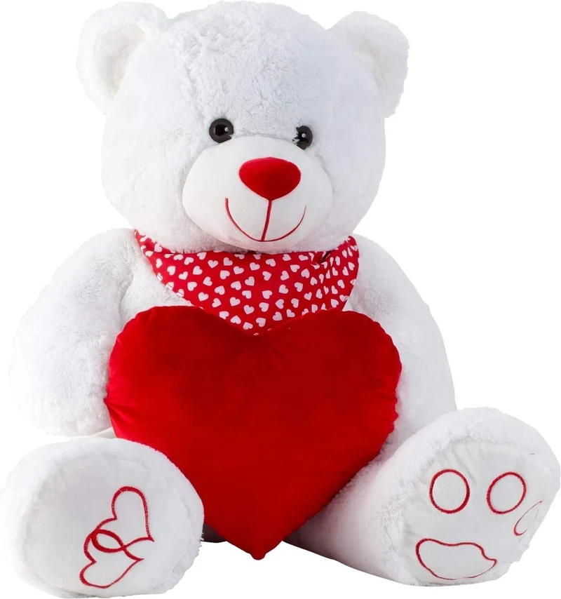 Peluche Orso Bianco Con Cuore