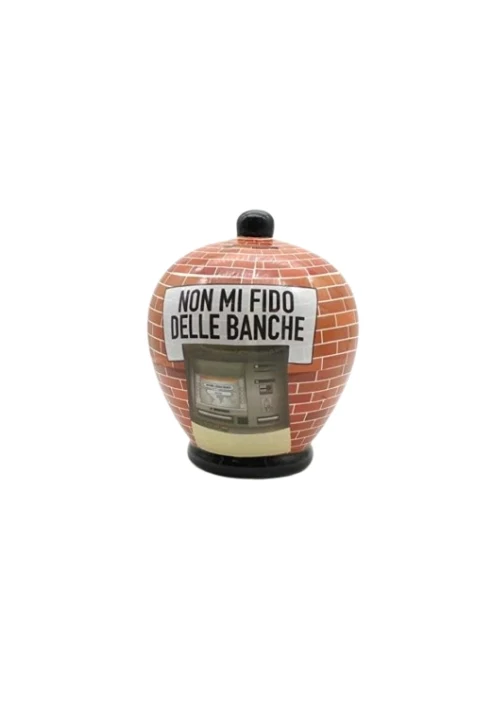 Salvadanaio In Ceramica Non Mi Fido Delle Banche