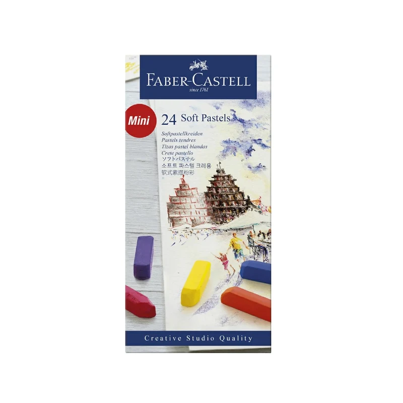 Mini Gessetti Crete Faber-Castell Soft Pastels 24 Colori