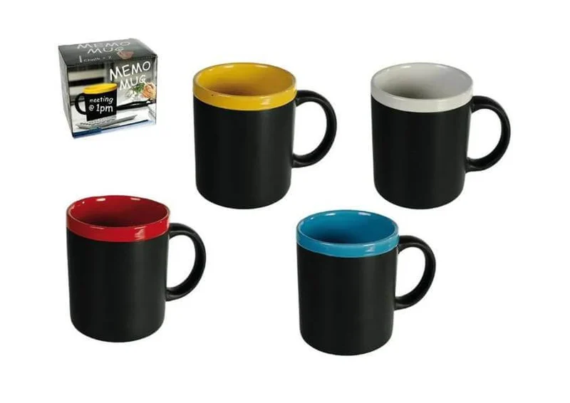 Memo Mug Tazza in Ceramica Con Gessetti