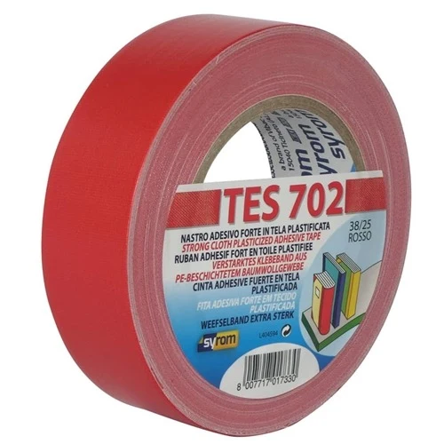 Nastro Adesivo Telato Scotch Plastificato Rosso 38x25m Syrom