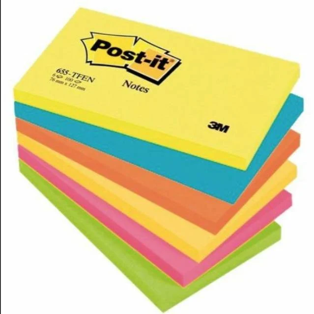 Post-It Bigliettini Adesivi 76x127mm Energy 100 Fogli Colori Assortiti