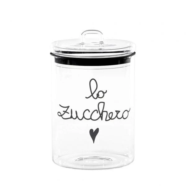 Barattolo In Vetro Con Scritta Lo Zucchero