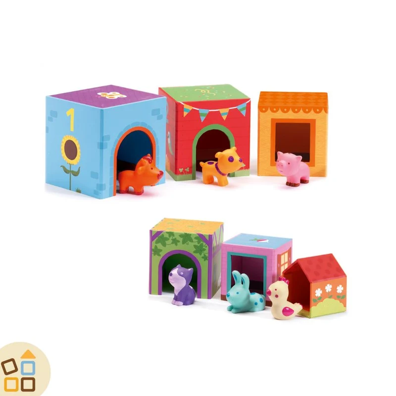 CUBI IMPILABILI CON ANIMALI, TOPANIFARM