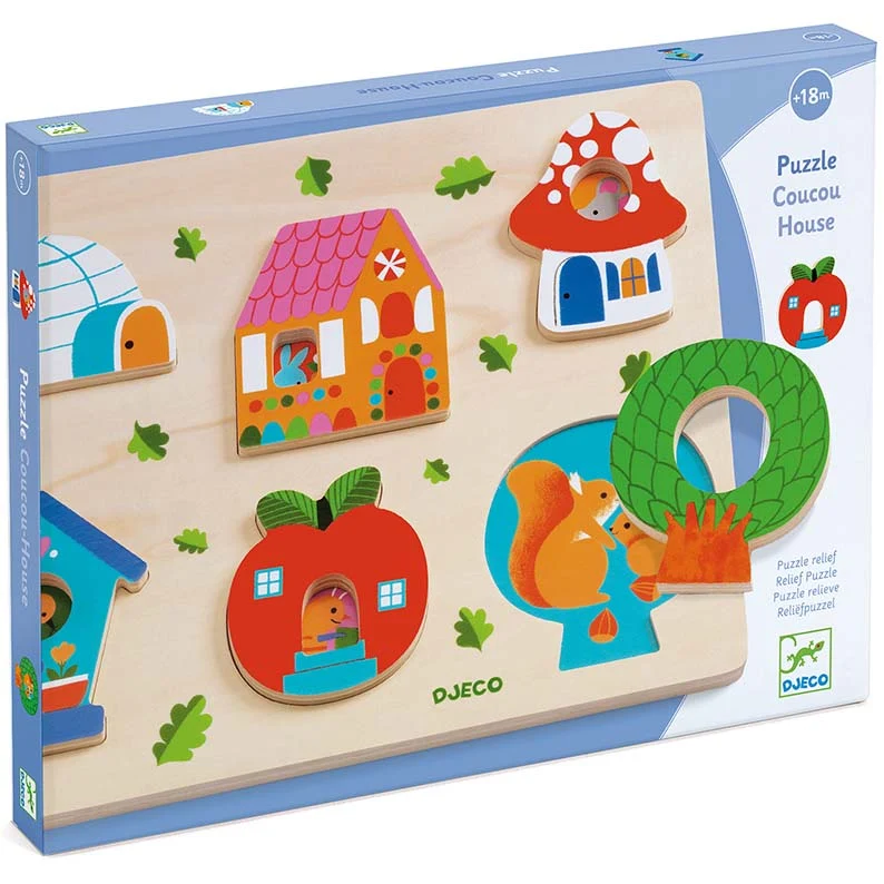 PUZZLE IN LEGNO A INCASTRO, CASETTE