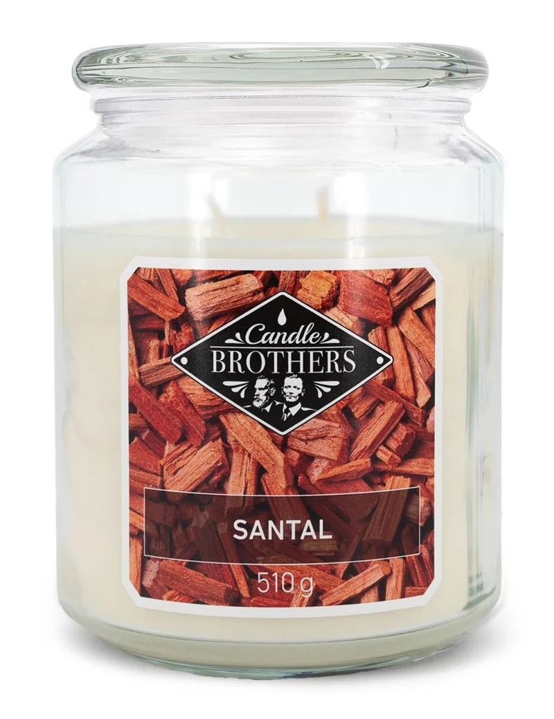Candela Profumata In Vetro Candle Brothers 510gr - Sandalo