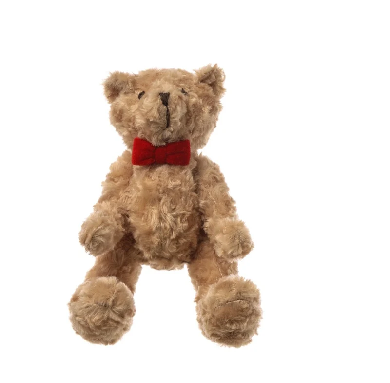 Peluche Orso Teddy Con Fiocco Rosso 30cm