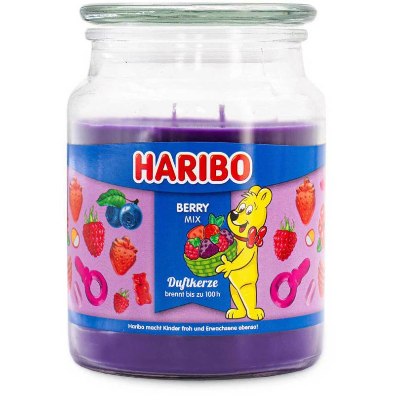 Candela Profumata In Vetro Haribo 510gr - Berry Mix