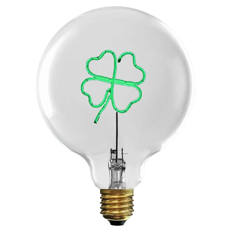 Lampada Lampadina Quadrifoglio Verde
