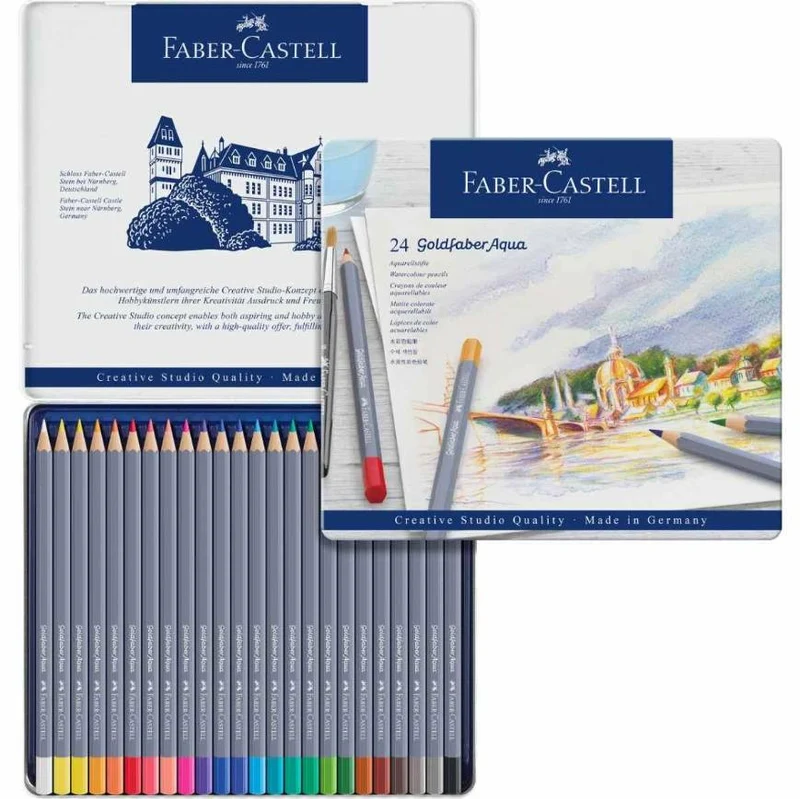 Matite Acqurellabili Faber-Castell Goldfaber Aqua 24pz