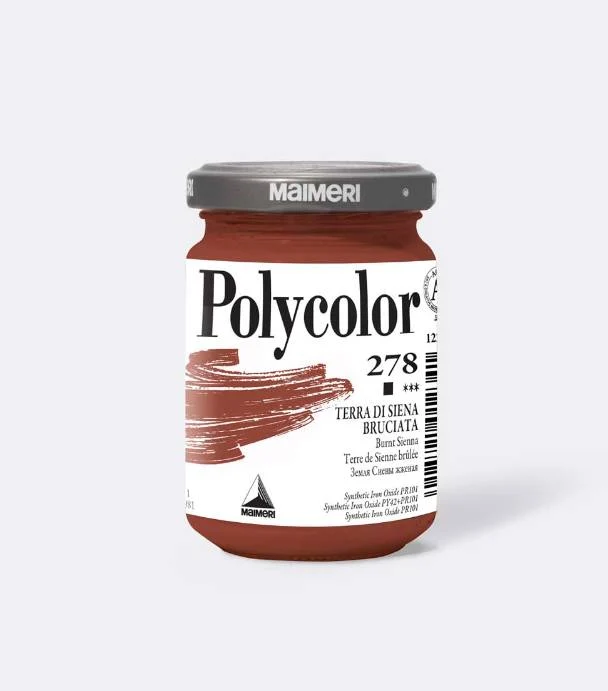 Polycolor 278 Maimeri Terra Di Siena Bruciata Tempera Vinilica 140ml
