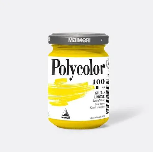 Polycolor 100 Maimeri Giallo Limone Tempera Vinilica 140ml