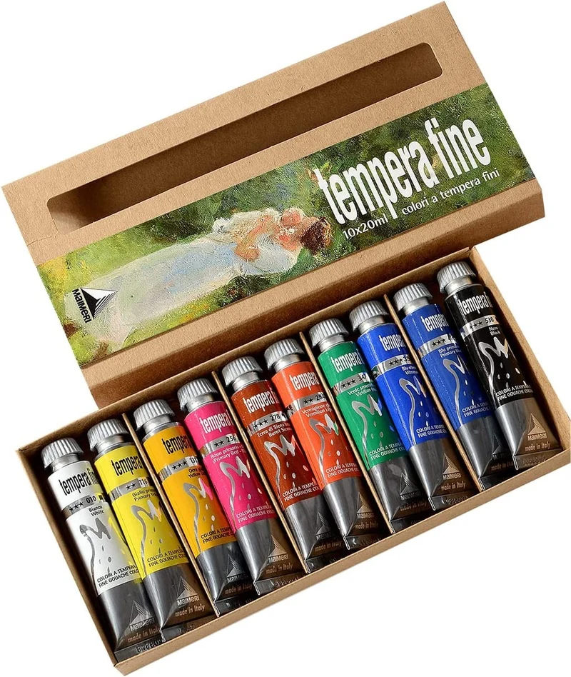 Tempera Fine Primary Set Maimeri 20ml 10 Colori