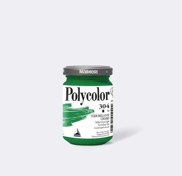 Maimeri Polycolor 304 Verde Chiaro Brillante Tempera Vinilica 140ml