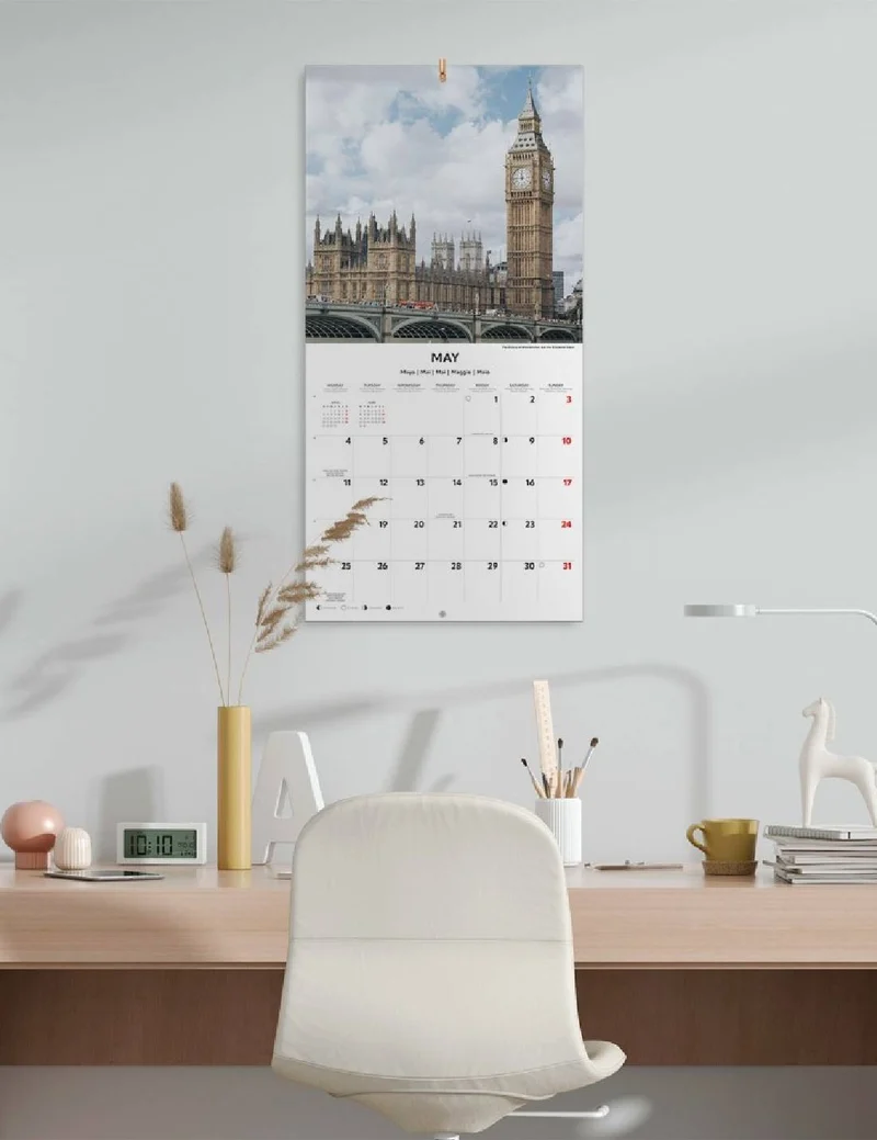 Calendario Da Muro 2026 Londra 30cm