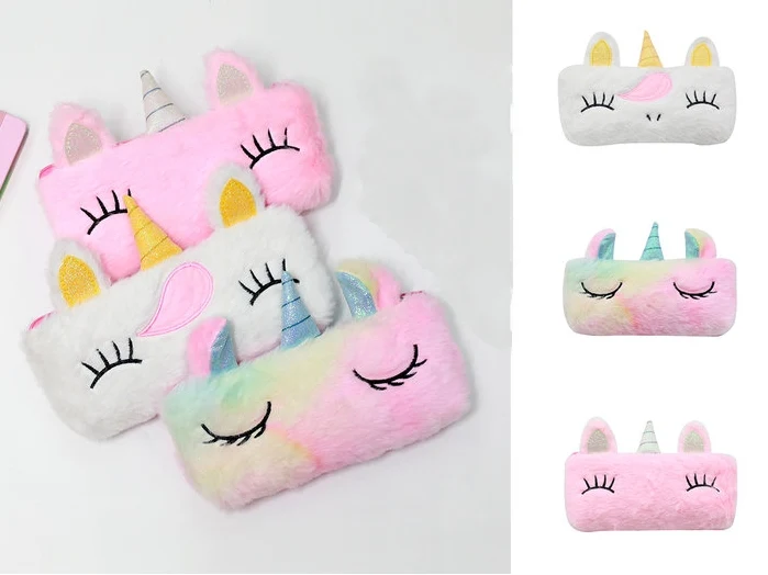 Astuccio Portapenne Unicorno Peluche Assortito