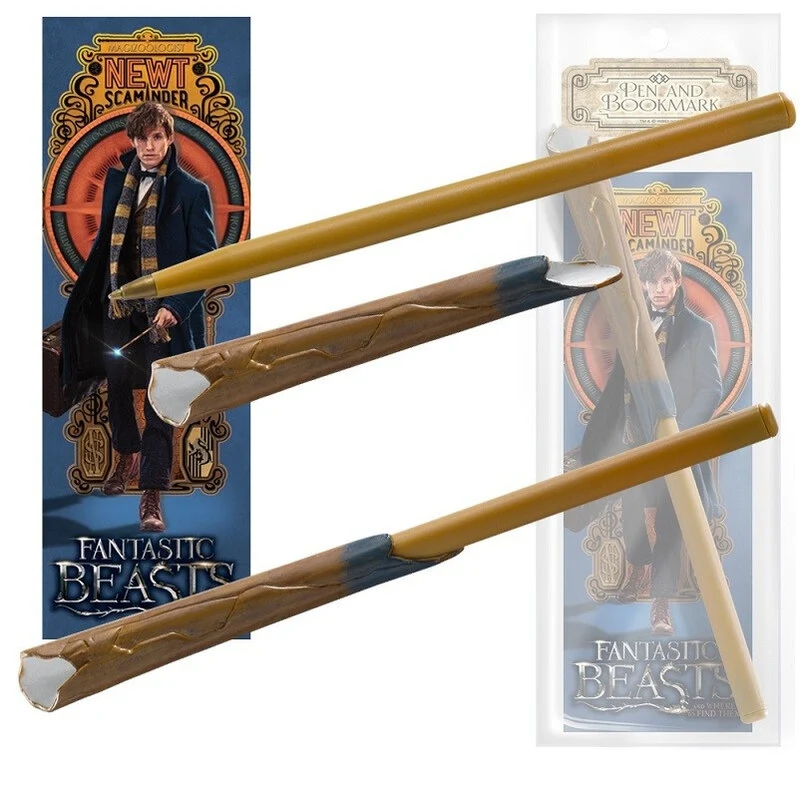 Set Penna Bacchetta Magica E Segnalibro Newt Harry Potter Animali Fantastici