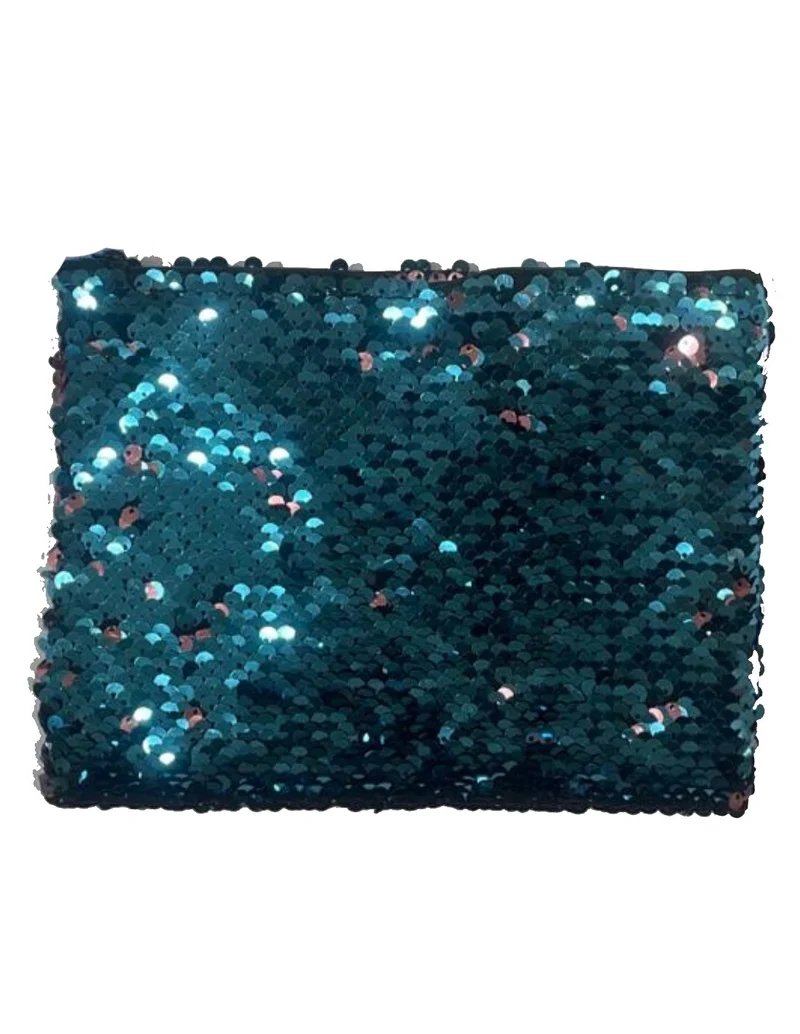 Borsa Pochette Paillettes Rosa E Azzurro