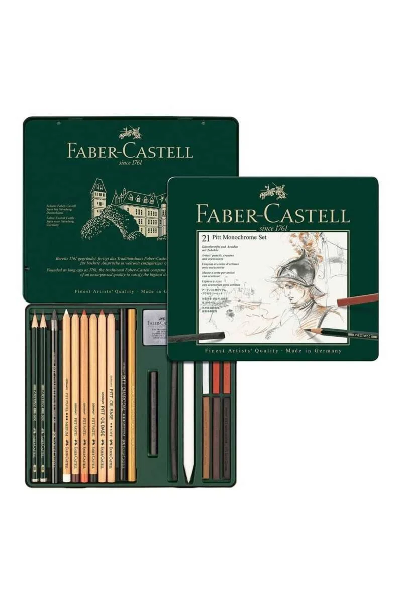 Set Metallo Faber Castell Monochrome Belle Arti 21pz