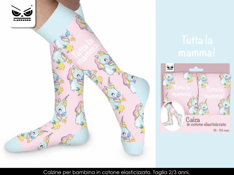 Calze Bambina In Cotone Unicorno Tutta La Mamma!