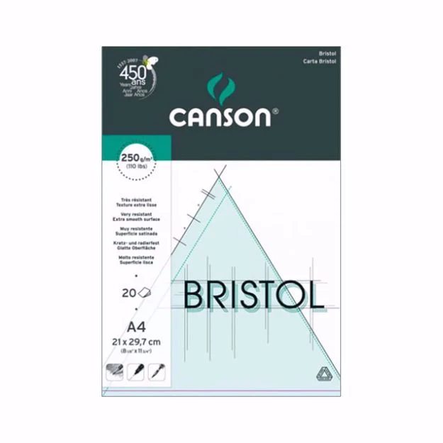 Album Blocco Carta Bristol Canson A4 250g/m² 20 Fogli