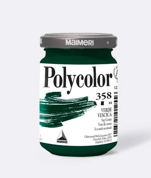 Polycolor 358 Maimeri Verde Vescica Tempera Vinilica 140ml