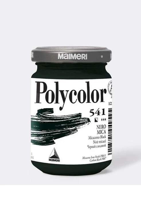 Polycolor 541 Maimeri Nero Mica Tempera Vinilica 140ml