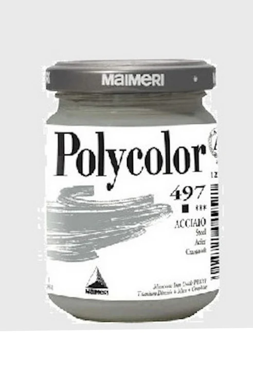 Polycolor 497 Maimeri Acciaio Tempera Vinilica 140ml
