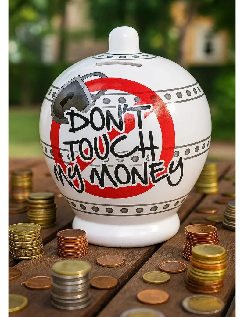 Salvadanaio In Ceramica Don't Touch My Money