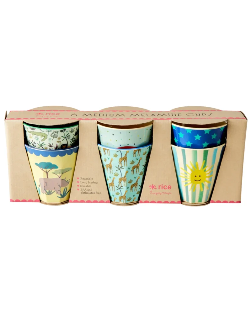 Rice Set 6 Bicchieri In Melamina Funky Print